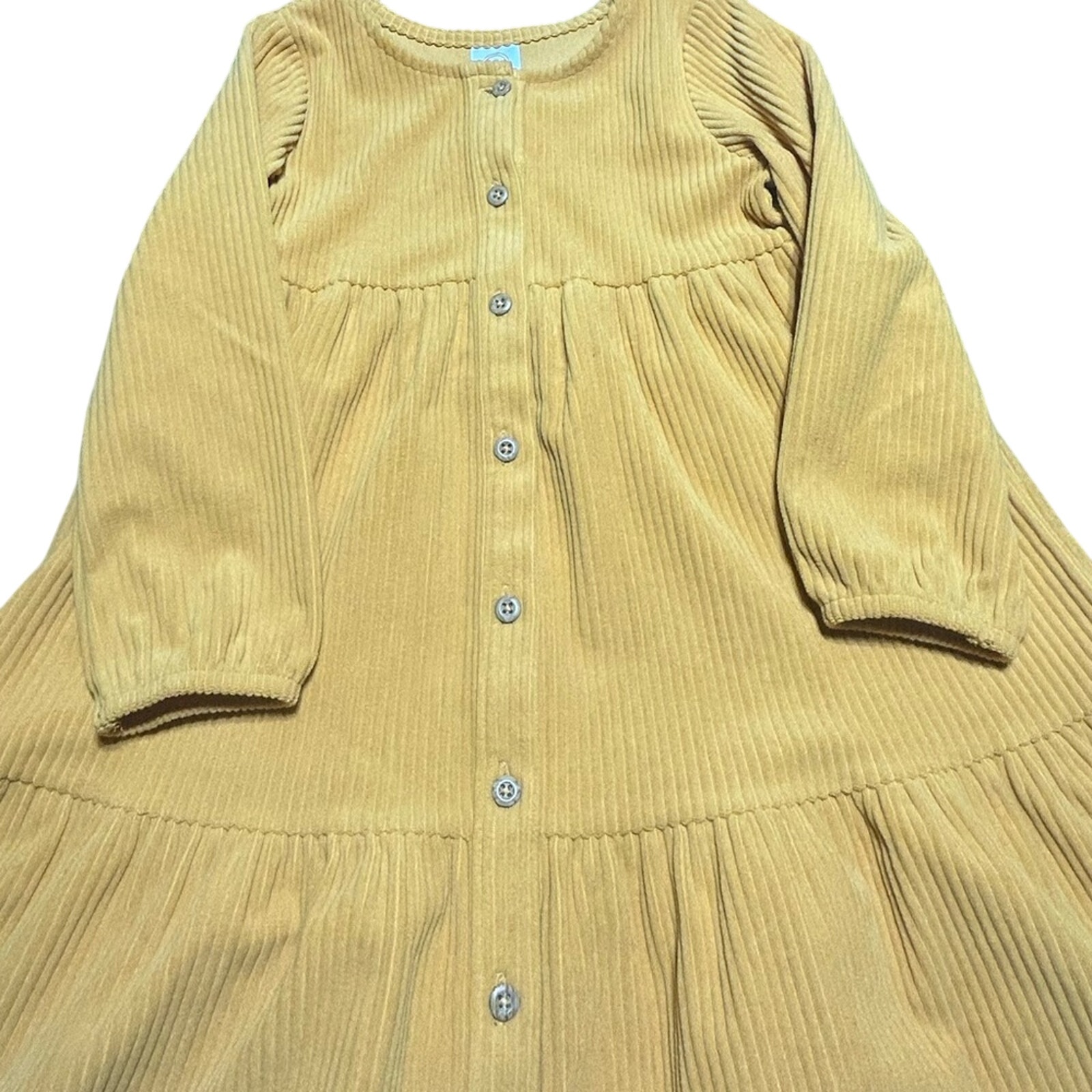 Wonder Nation Yellow Corduroy Ribbed Girls Dress Size 4t